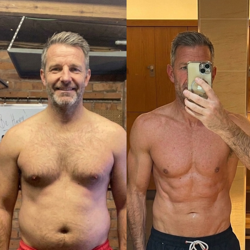Dave, 51 before and after transformation